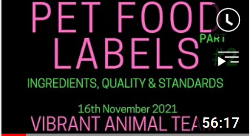 The Vibrant Animal Team: Pet Food Labels Part 2: Ingredients Quality & Standards