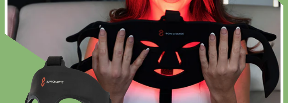 Bon Charge light therapy - red light therpay products - beauty shortlist awards 2024 WINNER - with the banner "15% off"