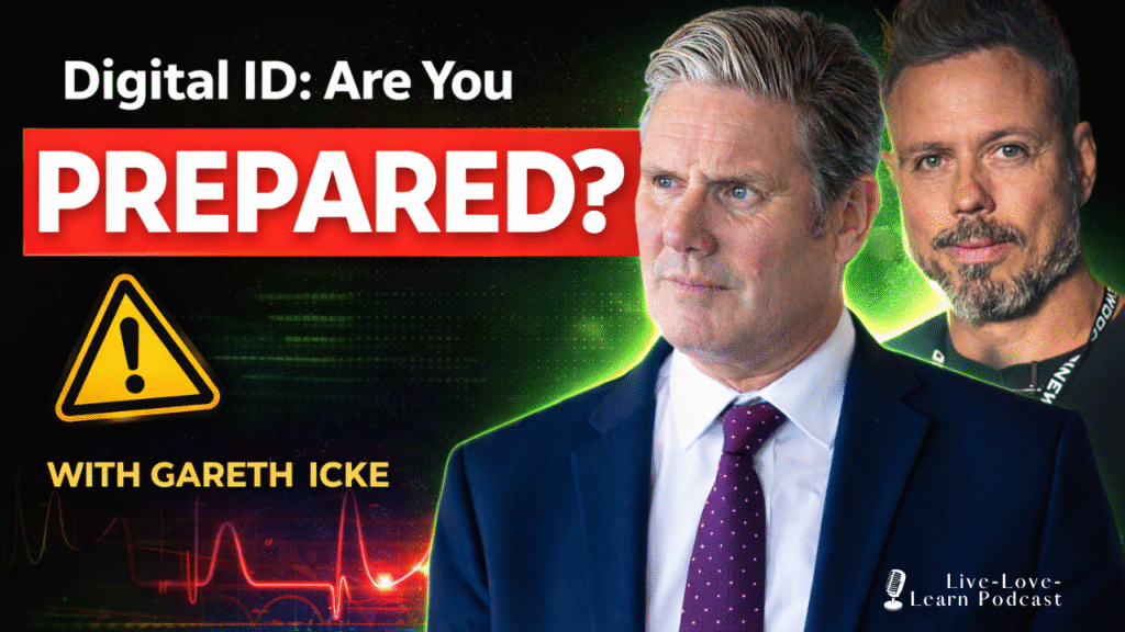 Digital ID in the UK podcast episode with Catherine Edwards and Gareth Icke discussing surveillance and freedom